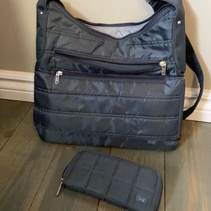 Lug wallet and over the shoulder bag